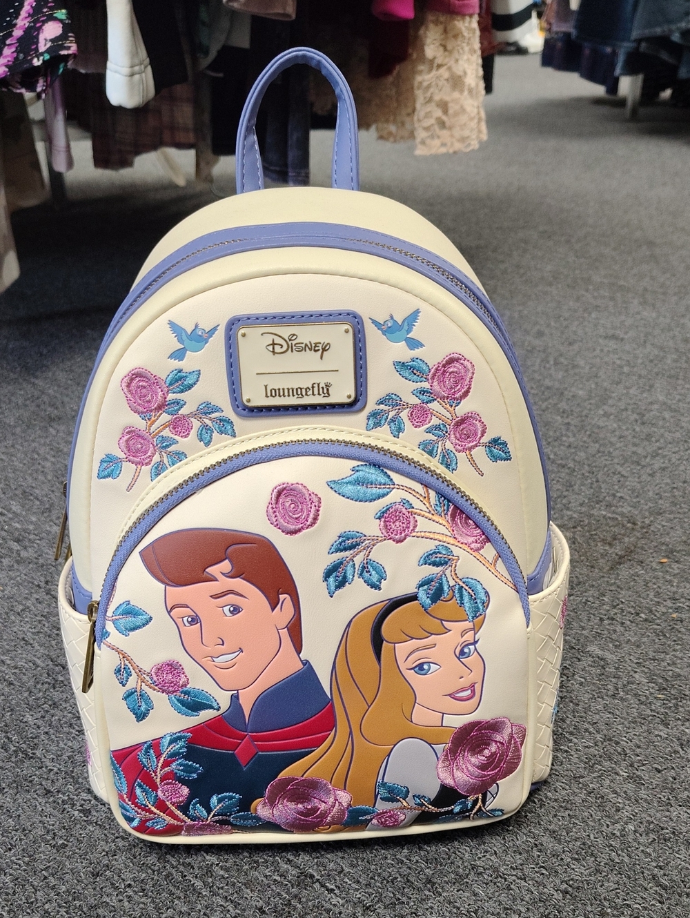 Disney Princess Mini Backpack – Lavender & Cream with Blue Accents